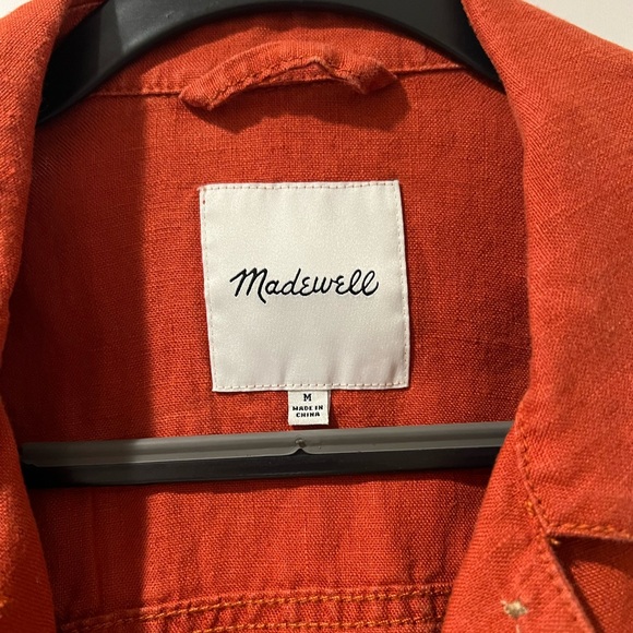 Madewell Women's Orange Chore Coat - Size Medium - Picture 2 of 8